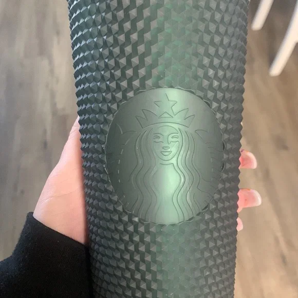 Black with green tint Starbucks cup - Picture 2 of 4